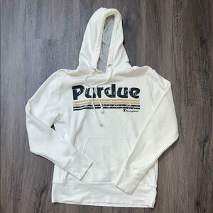 Champion Cream White Purdue Hoodie